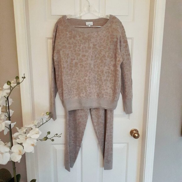 NWT Heartloom caramel animal print loungewear bundle set, XL - Picture 15 of 15